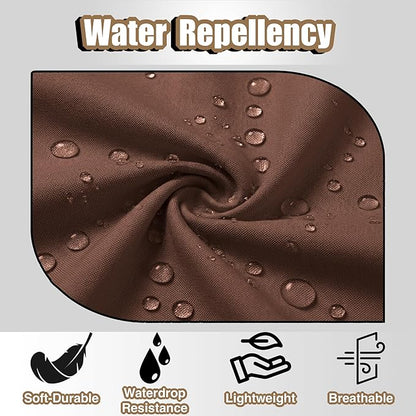 TOSHE Kitchen Apron Waterdrop Resistant Cotton Apron with adjustable Aprons for Women with Pockets 12 Color option Cooking Brown Apron (Brown)