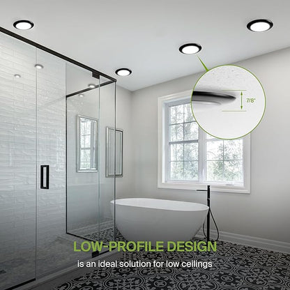 ASD 6 Pack LED Disk Lights 4 Inch, 10W 5CCT 2700K-5000K 685LM CRI90+, Dimmable Flush Mount Ceiling Light Fixture, Low Profile Surface Mount Disc Lights, Junction Box or Recessed Can Install, UL