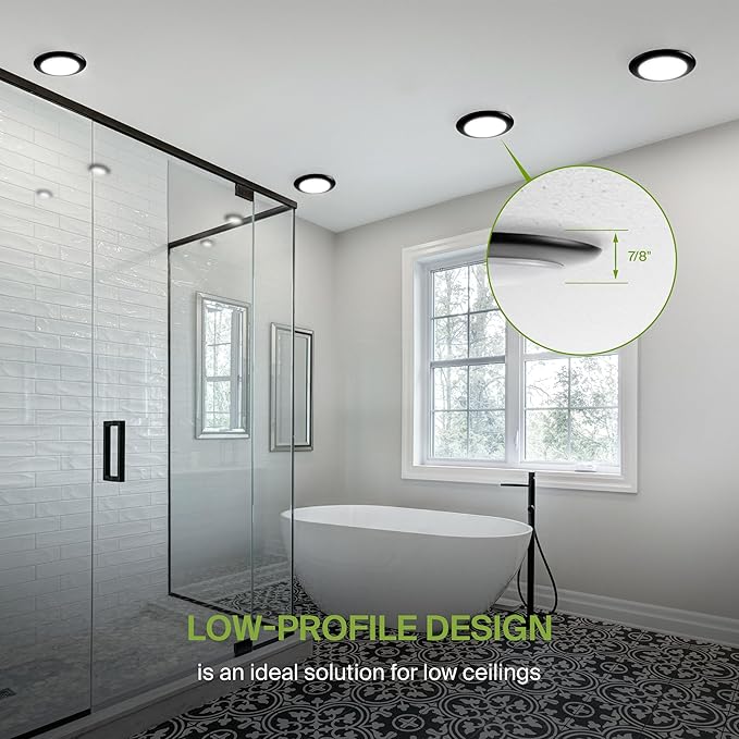 ASD 1 Pack LED Disk Lights 4 Inch, 10W 5CCT 2700K-5000K 685LM CRI90+, Dimmable Flush Mount Ceiling Light Fixture, Low Profile Surface Mount Disc Lights, Junction Box or Recessed Can Install, UL