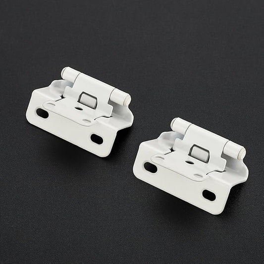 Ravinte 10 Pack 5 Pairs Semi-Overlay 1/2 inch Self-Closing Face Frame Cabinet Hinges White Half Wrap-Around Kitchen Door Hinges Face Mount Cabinet Hardware