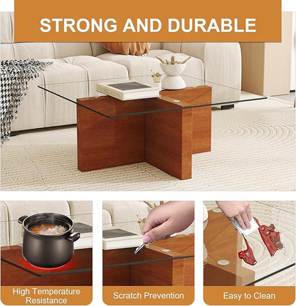 36"x36" Square Tempered Glass Table Top 3/8" Thick Flat Polish Eased Corners Side Table Replacement Clear Glass Tables Top for Living Room Patio Table Tops