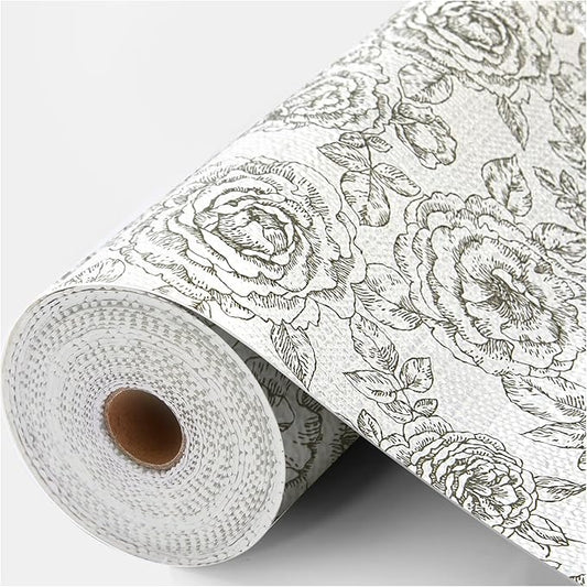Coavas Shelf and Drawer Liner, Non Slip Extra Grip Non Adhesive Waterproof Thickened Cabinet Mat, Easy Cut for Kitchen Pantry Bathroom Dresser Cupboard (White, 12IN X 30 FT)