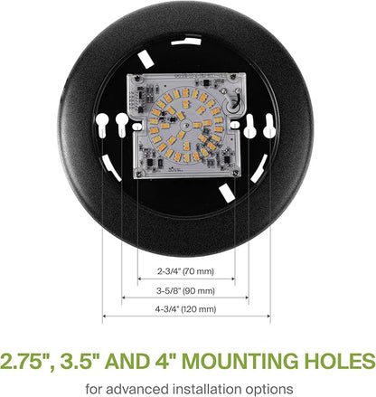 ASD 1 Pack LED Disk Lights 6 Inch, 15W 5CCT 2700K-5000K 1245LM CRI90+, Dimmable Flush Mount Ceiling Light Fixture, Low Profile Surface Mount Disc Lights, Junction Box or Recessed Can Install, ETL
