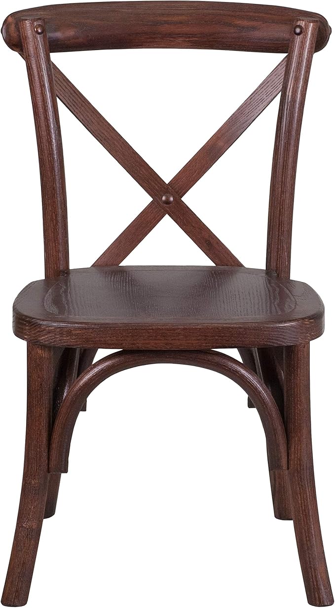 Flash Furniture 2 Pk. HERCULES Series Kids Mahogany Cross Back Chair