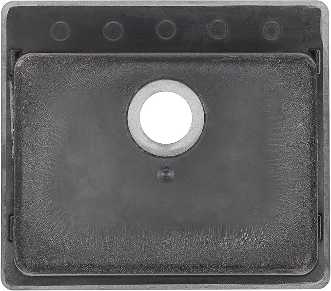 Signature Hardware 447657 Totten 25" Drop In or Undermount Single Basin Granite Composite Kitchen Sink