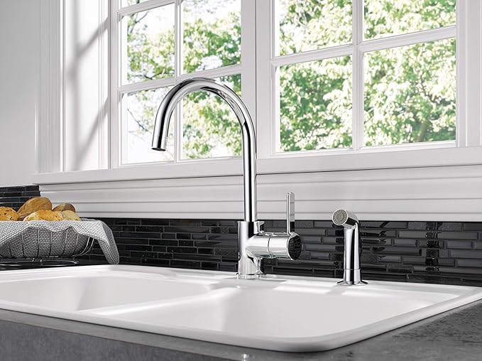 Peerless Precept Single-Handle Kitchen Sink Faucet with Side Sprayer, Chrome P199152LF