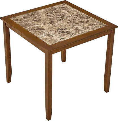 SOFTSEA Dining Table Set for 4, 5 Piece Dining Table Set with Chairs, Mid Century Modern Counter Height Counter Height Kitchen Table Set with 4 Chars, Save Space, Brown