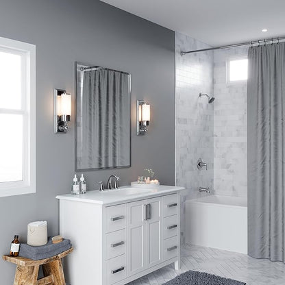 Pfister Willa Bathroom Sink Faucet 8 in Widespread 3 Hole 2 Handle Vanity Faucet NSF Certified Polished Chrome Finish with Push & Seal Drain and TiteSeal Technology LF049MALCC