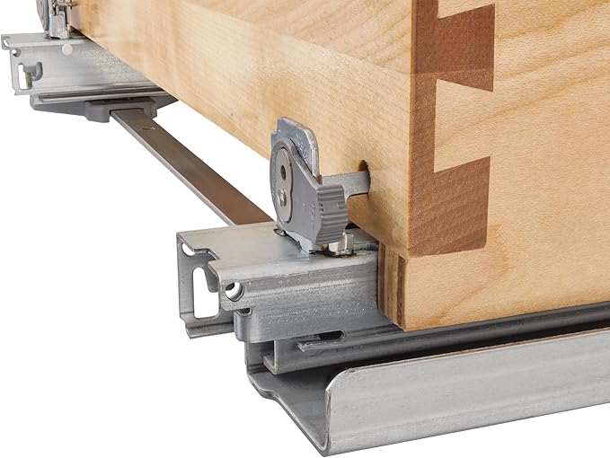 Rev-A-Shelf 8.75" Paper Towel Pullout Organizer, Wood Base Kitchen Cabinet Storage with Soft-Close Full Extension Slides, 448PTH-BCSC-8C
