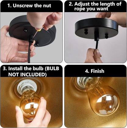 Black Farmhouse Pendant Lights Matte Pendant Lighting for Kitchen Island Industrial Adjustable Height Vintage Dome Hanging Light Fixtures for Barn, Dining Room 2 Packs