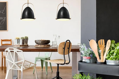 Zelda - 2-Tone Metal Ceiling Light, Black and Brushed Gold