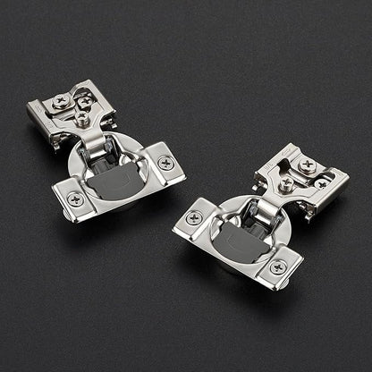 2 Pack 1 Pair 3/8 inch Overlay Soft Close Hinges for Kitchen Cabinet Hinges Satin Nickel Hidden Hinges Stainless Steel Concealed Hinge self Closing