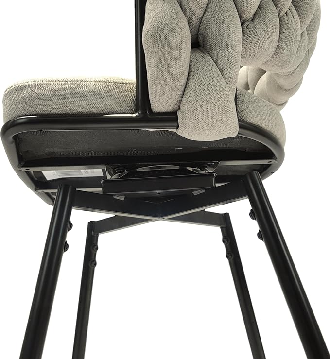 LUMISOL Bar Stool Set of 2, Golden Legs Bar Stools No Adjustable Kitchen Island Chairs Upholstered Bar Chair Counter Stool Arm Chairs with Back Footrest, Grey