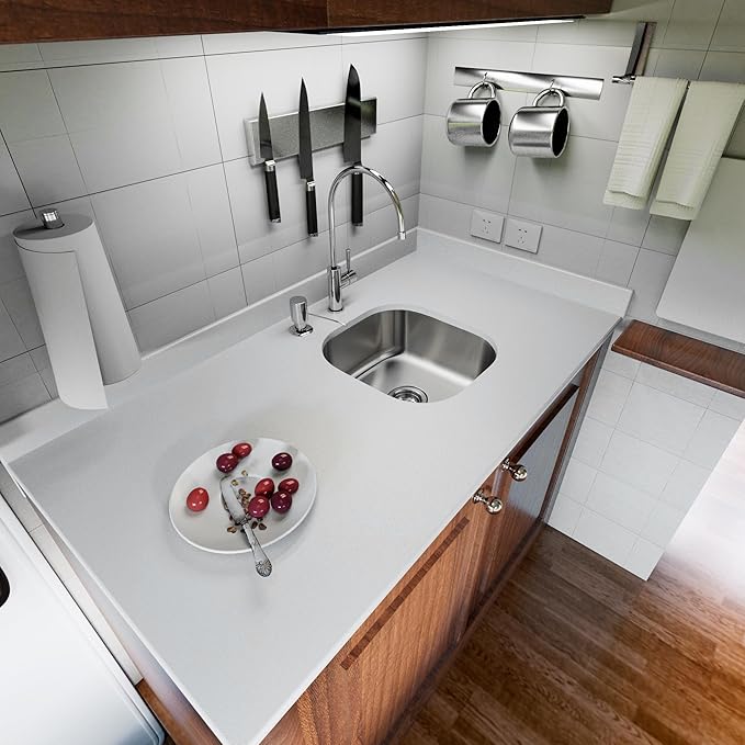 Bar Sink,17.83” x 15.94”Undermount Kitchen Sink, T-304S Stainless Steel RV Kitchen Sinks, Small Kitchen Sinks With Sink Drain Strainer, Use at Rv, Bar,Outdoor, Laundry and Utility,Bathroom