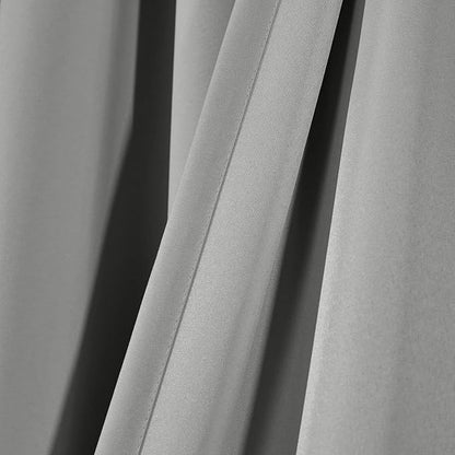Lush Decor Allison Ruffle Light Filtering Window Curtain Panels Pair 40" W x 84" L Dark Gray - Coquette Curtains for Bedroom - Ruffle Curtains Kids