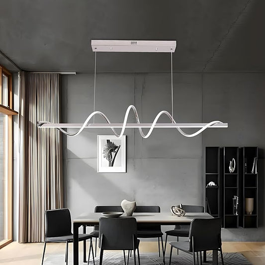 Modern LED Pendant Light Fixture,47.24inch Modern Chandelier Light Fixtures Dimmable with Remote 3000K-6500K Adjustable Color Temperature Brightness