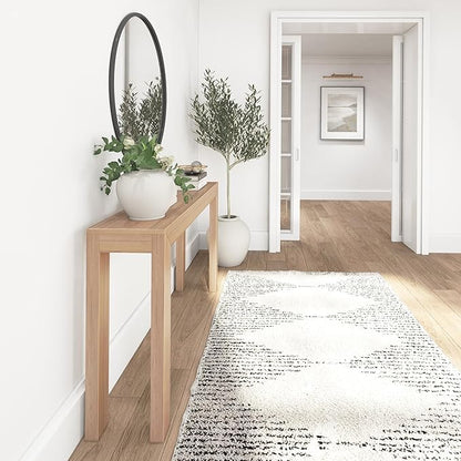 Plank+Beam Modern 56 Inch Console Table, Solid Pine Wood Entryway Table, Narrow Sofa Table for Hallway or Living Room, Blonde