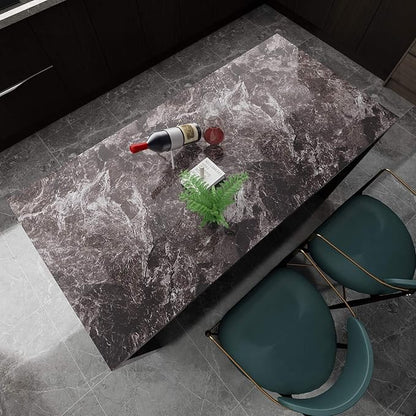 Livelynine 36 Inch Kitchen Countertop Contact Paper Waterproof Dark Marble Contact Paper for Countertops Peel and Stick Wallpaper Bathroom Counter Top Vinyl Wrap Laminate Desk Table Cover Removable