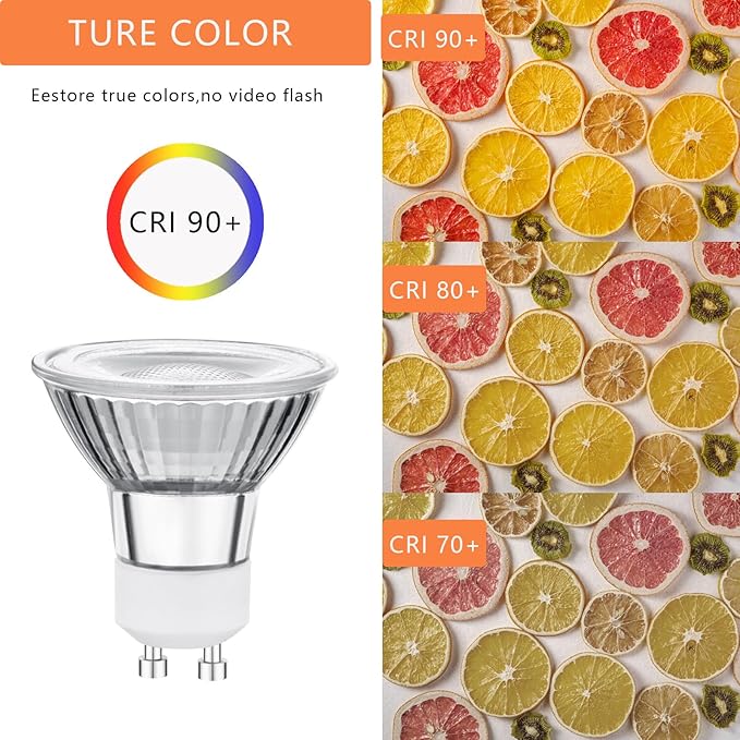 LED GU10 Range Hood Light Bulbs, LED Stove Appliance Light Bulb, Kitchen Light Replacement Halogen Light Bulb, 50W Equivalent, Warm White 3000K, 6W 550 Lm, Dimmable,Waterproof IP65 Pack of 2