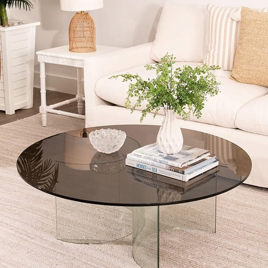 Spancraft Round Bronze Tempered Glass 1/2" Thick Table Top (18")