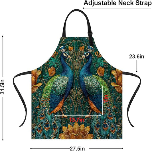 Apron Adjustable Waterproof with Two Deep Pockets Wowen men for Summer BBQ Pool Parties & Resorts