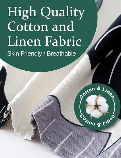 Big Plus Size Aprons for Women with Pockets Cotton Linen Baking Kitchen Cooking
