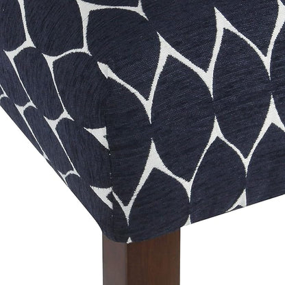 HomePop Upholstered Counter Height Barstool, 29-inch, Textured Navy