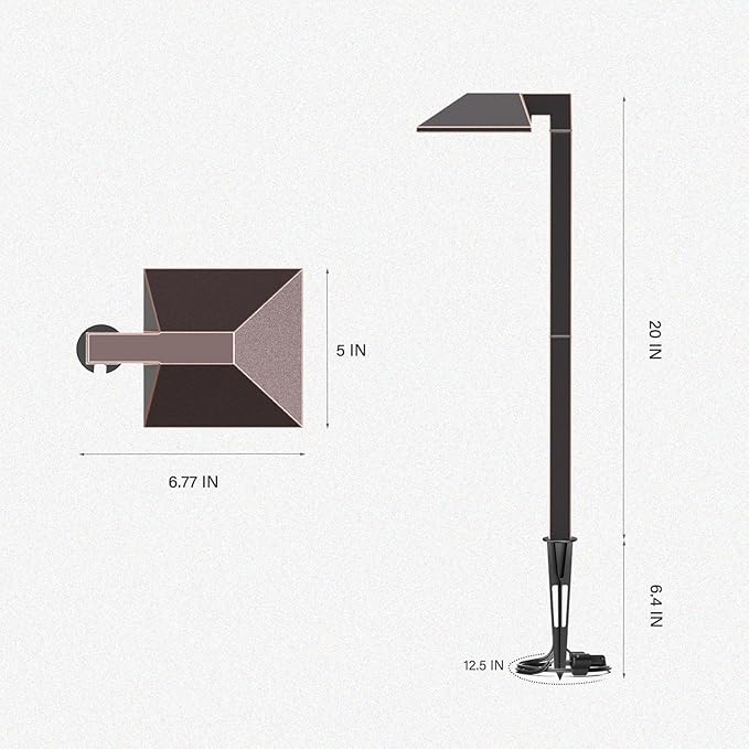 GOODSMANN Low Voltage Landscape Lights 8PK Landscape Lighting Kit Pathway Light Wired Outdoor Walkway Lights 0.7W LED 100 Lumen Oil Rubbed Bronze Finish Warm White with Cable Connectors Metal Stakes