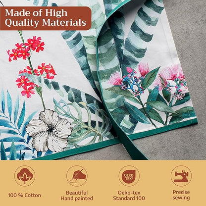 Maison d' Hermine 100% Cotton Apron for women with Pocket Kitchen Chef Apron for Men Cooking Mothers Day Gifts
