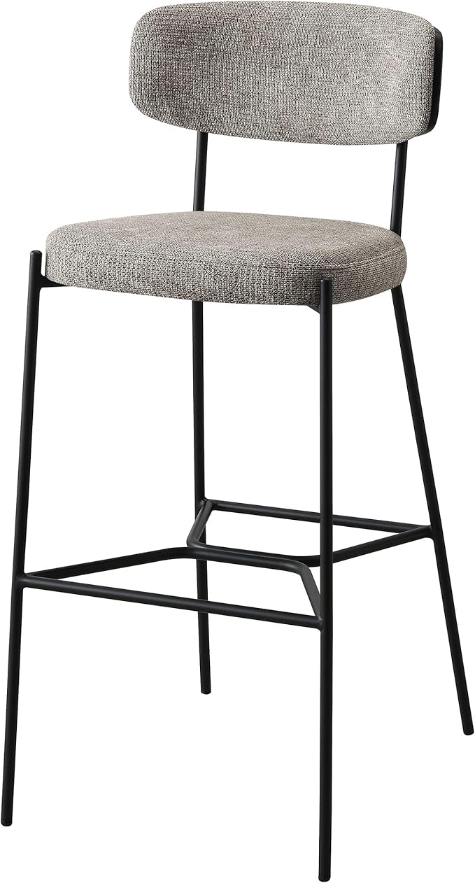 Coaster Home Furnishings - Elison - Set of 2 Pub Height Bar Stools with Foam Cushioned Seat and Geometric Detail Footrest - Mid-Century Modern - Dining Room - Light Brown & Dark Oak - 182657