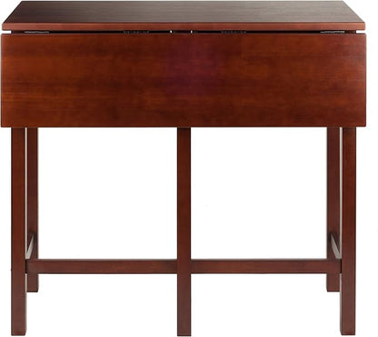 Casafoyer Lynnwood Drop Leaf Island Table with Counter Stools, Walnut