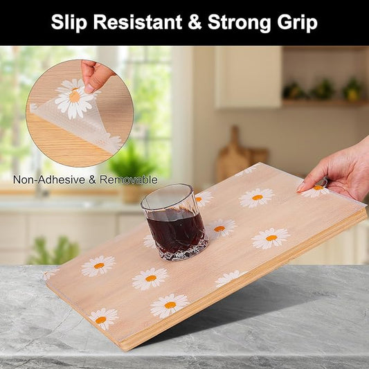 Cooyes Shelf Liner – Premium Non-Adhesive Cabinet & Drawer Liner for Kitchen – Waterproof Shelf Paper with Modern Pattern – Durable EVA Cabinet Mat – Easy to Cut （24" W x 240" L）