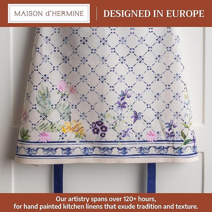 Maison d' Hermine 100% Cotton Apron for women with Pocket Kitchen Chef Apron for Men Cooking Mothers Day Gifts