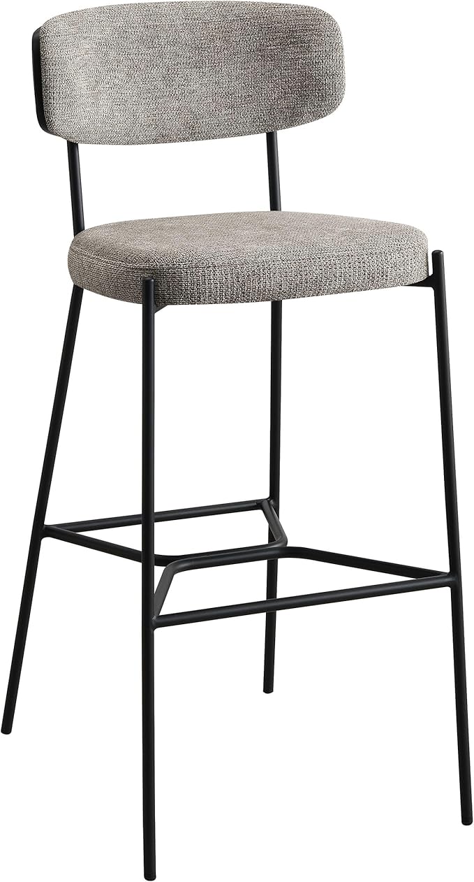 Coaster Home Furnishings - Elison - Set of 2 Pub Height Bar Stools with Foam Cushioned Seat and Geometric Detail Footrest - Mid-Century Modern - Dining Room - Light Brown & Dark Oak - 182657