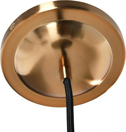 Presley - Caged Trumpet Metal Ceiling Light, Brushed Brass and Matte Black