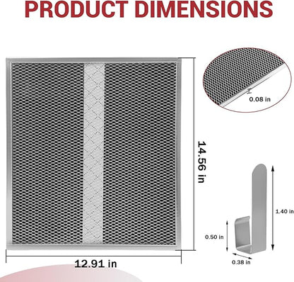 2 Pack HPF30 Range Hood Non-Duct Charcoal Filters Kit, Premium Replacement for Broan HPF30, S97020466 & Mantra/Osmos/Glacier XC Series Ductless Range Hoods, High-Efficiency Activated Carbon Filtration