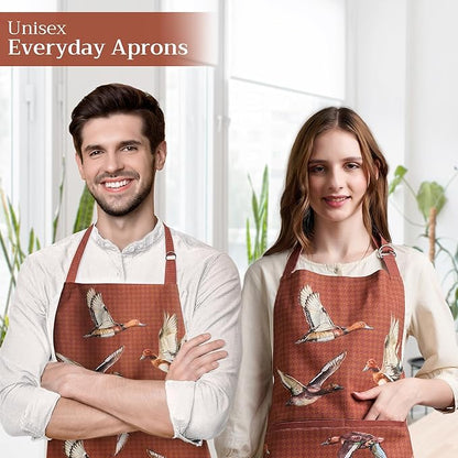 Maison d' Hermine 100% Cotton Apron for women with Pocket Kitchen Chef Apron for Men Cooking Mothers Day Gifts