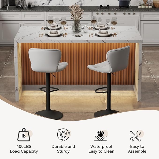63" Large Modern Rectangle Dining Table for 4-6 People, Imitation Marble Island Table with LED Lights for Kitchen,Dining Room, Bar, Office, Living Room