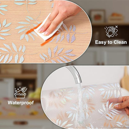 Cooyes Shelf Liner – Premium Non-Adhesive Cabinet & Drawer Liner for Kitchen – Waterproof Shelf Paper with Modern Pattern – Durable EVA Cabinet Mat – Easy to Cut （12" W x 240" L）
