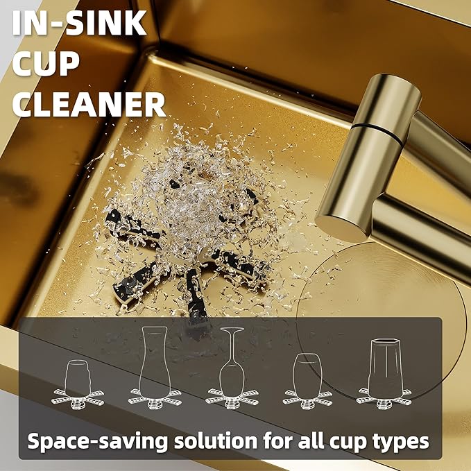 TORVA Gold RV Kitchen Sink, 12x17x7 Inch Compact Bar Sink, 16 Gauge T304 Stainless Steel Undermount Nano Coated Sink, Space-Saving Design for Camper Van, Boat, and Tiny Home
