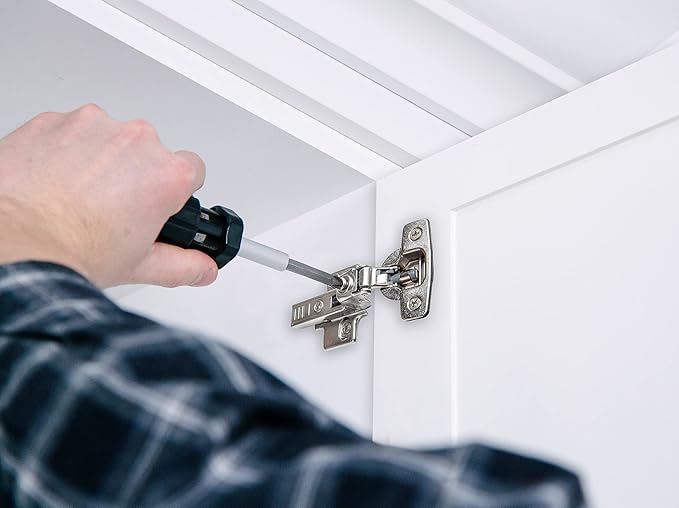 Soft Close Cabinet Hinge Set. 10 Inset Soft Close Hinges for Kitchen Cabinets with Adjustable Close Speeds.