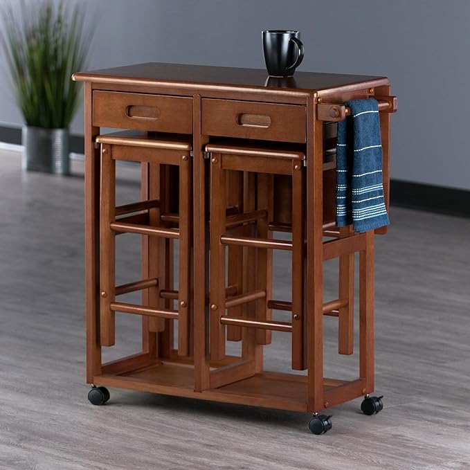 Winsome Wood Suzanne Kitchen, Square, Teak