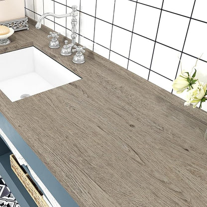 WESTICK Wood Walllpaper Peel and Stick Modern Wood Grain Contact Paper for Cabinets Kitchen Countertop Peel and Stick Wooden Wallpaper for Walls Bedroom Bathroom Vanity Vinyl Roll 15.8" x 393"