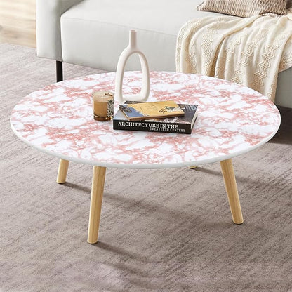 practicalWs White/Pink Marble Contact Paper Granite Peel and Stick Countertops Self-Adhesive Wallpaper Cabinets Drawer Shelf Wall Crafts Wall Paper Decorations 35.4 in x 118 in