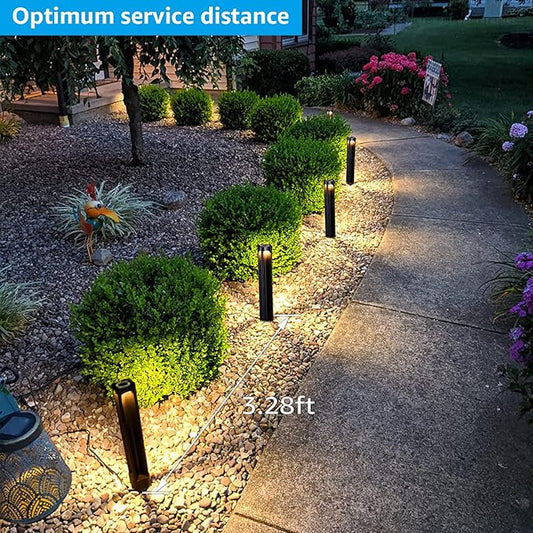 LEONLITE Low Voltage Pathway Lights, 4W Unique Lighting Effects Landscape Lights, Outdoor Landscape Lighting for Driveway, Garden, 12V, ETL, Waterproof, Aluminum, 3000K Warm White, Black, Pack of 6