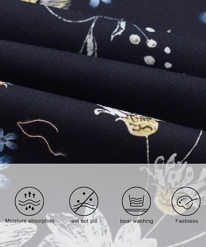Nanxson Cobbler Apron for Women with 2 Patch Pockets Cotton Printed Vintage Apron with Buttons for Work Chef Kitchen Home