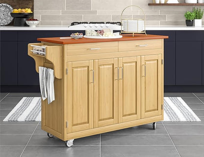 Homestyles Create Kitchen Cart, Oak, Natural