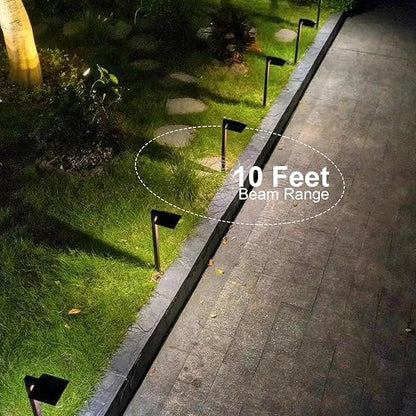 GOODSMANN Low Voltage Landscape Path Lights 8PK Kit 0.6W LED Sidewalk Landscape Lighting 22 Lumen Outdoor Electric Walkway & Pathway Lights Wired Bronze Finish 3100K Warm White with Cable Connectors