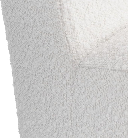 Homepop Home Decor | Upholstered Dining Chairs with Low Back |Decorative Home Furniture, Cream Boucle (Single Pack)