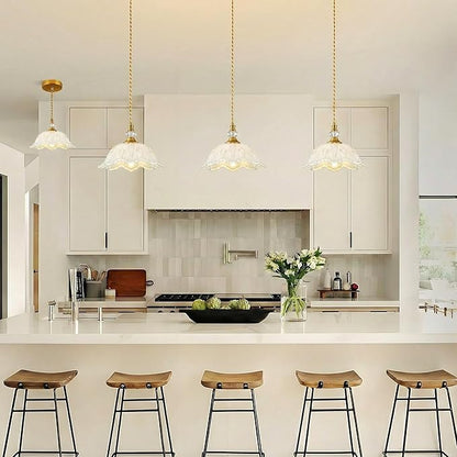1 Piece Vintage Chandelier Light Fixtures with White Glass Shade, Matte Antique Brass Finish Pendant Light Kitchen Island, Adjustable Hanging Light for Dining Room, Hallway, Living Room, Bedroom